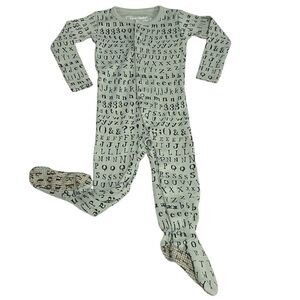 L'OVEDBABY Alphabet Organic Snap Footie